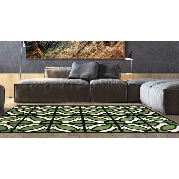 Alliyah Hand Made Tufted Jet Black New Zealand Blend Wool Rug 8x10 - 8' x 10'