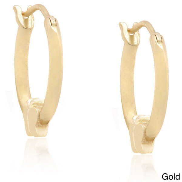 Molly and Emma Silver Children's Butterfly Hoop Earrings. Opens flyout.