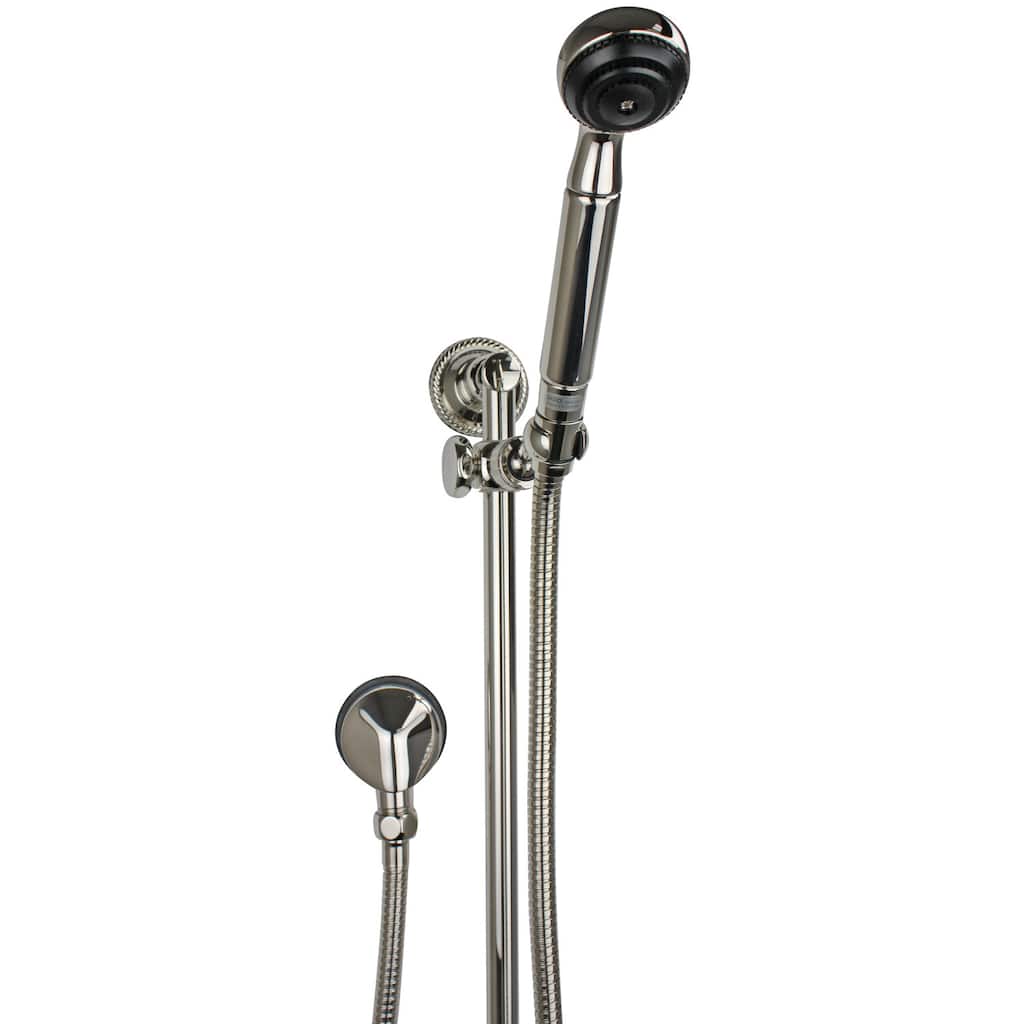 Jado Wyn Complete Polished Nickel Adjustable Hand Shower Assembly