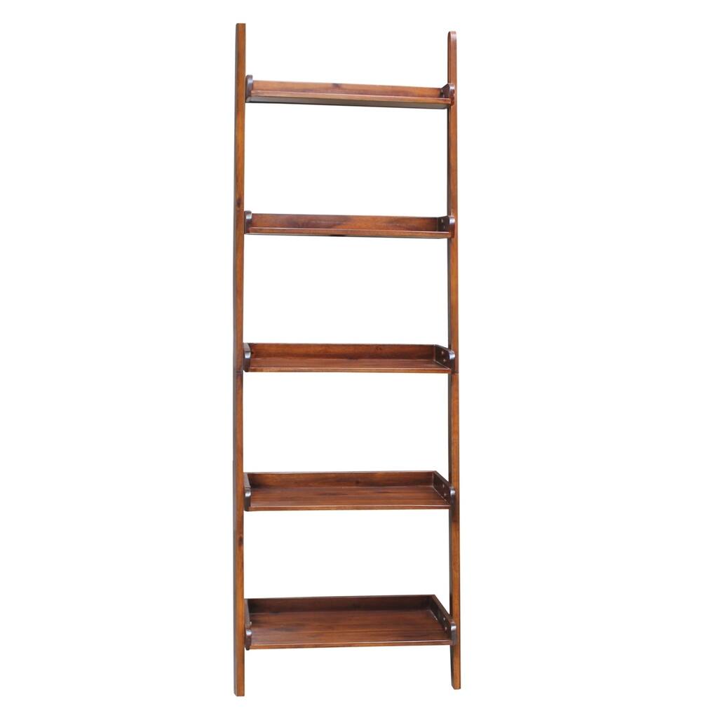 Brown Lean-to 5-tier Shelf Unit