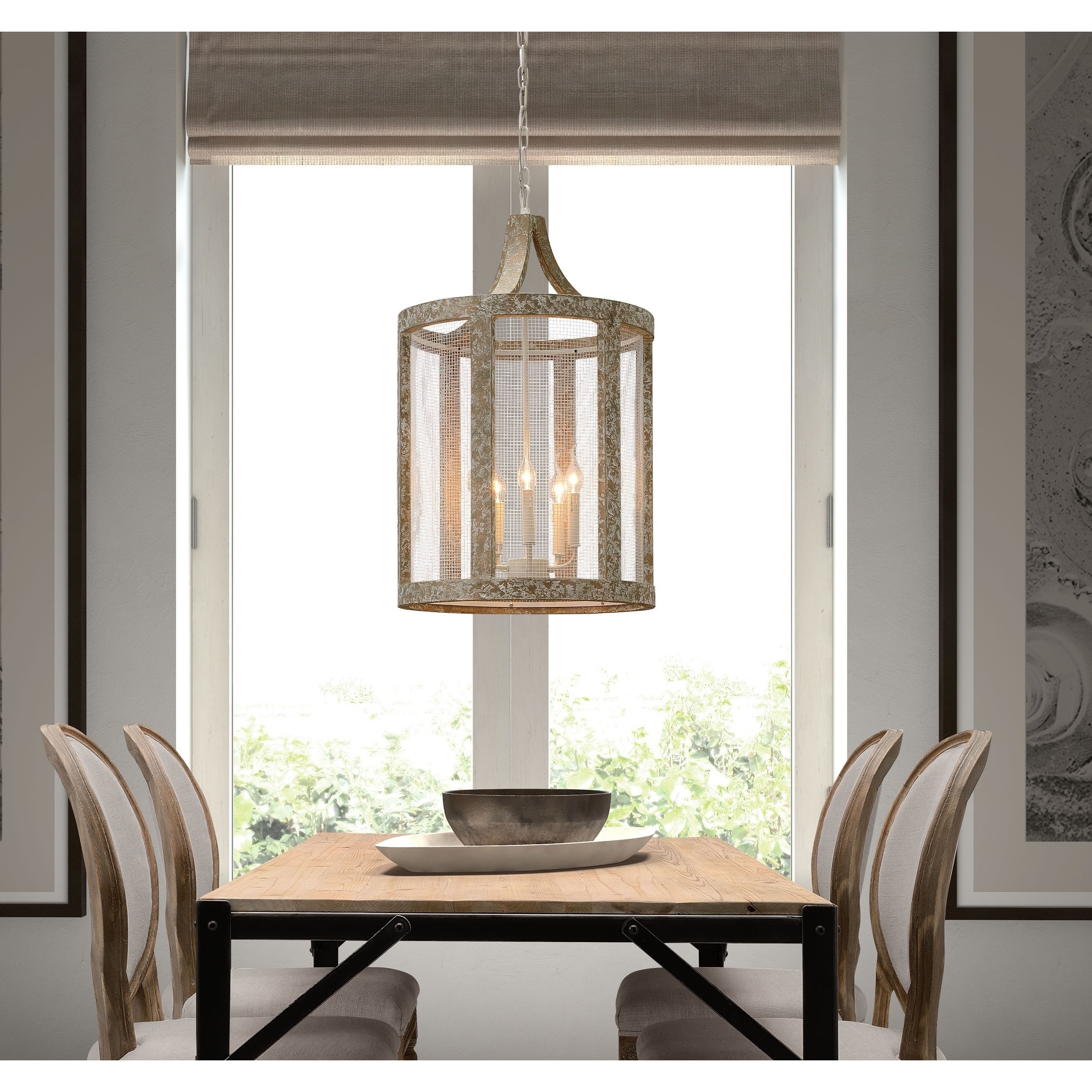 Beach Drift And White Mesh Basalt Ceiling Lamp Pendant