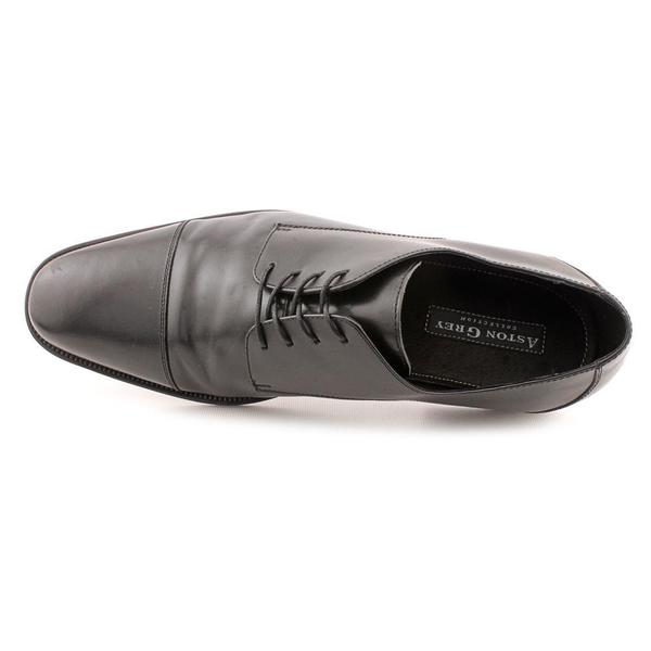 aston grey black dress shoes