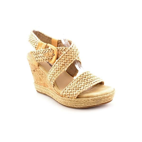 Baretraps Women's 'Tracie' Beige Textile Wedge Sandals Sandals