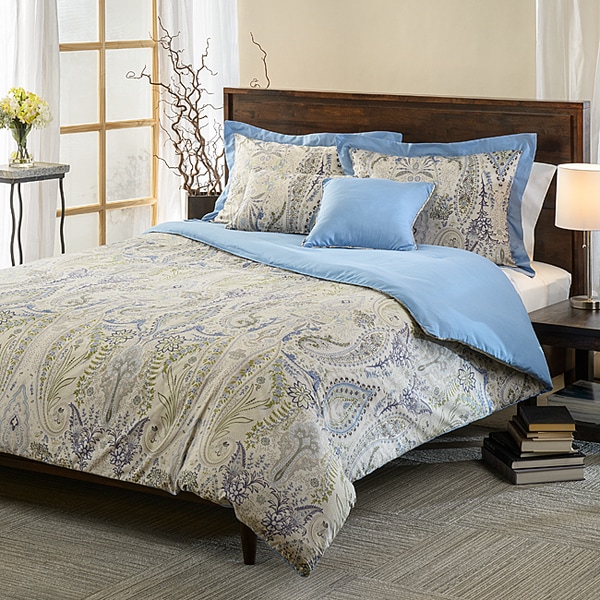 Shop Comosetti Woodlawn Blue Paisley Reversible Cotton 5-piece ...