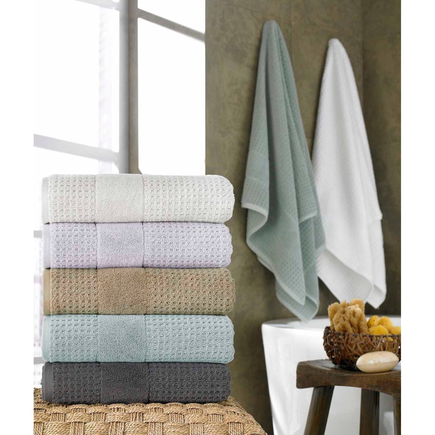 Atelier Spa Bath Collection Bath sale Towel Set Sage Green 100% Cotton 6 Pc Set