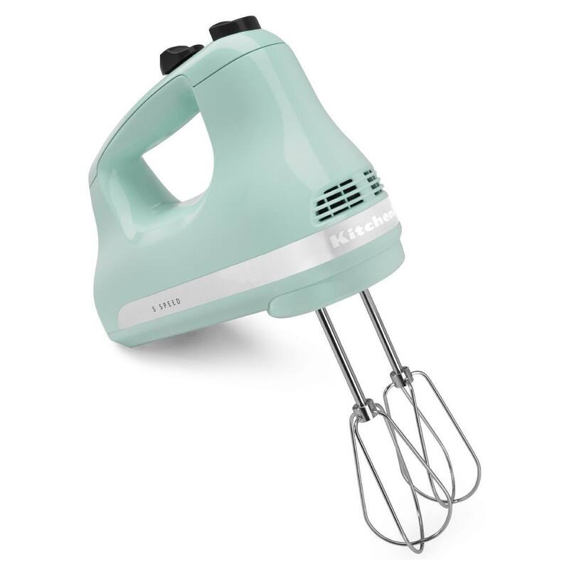 KitchenAid Ultra Power 5-Speed Hand Mixer in White - Blue