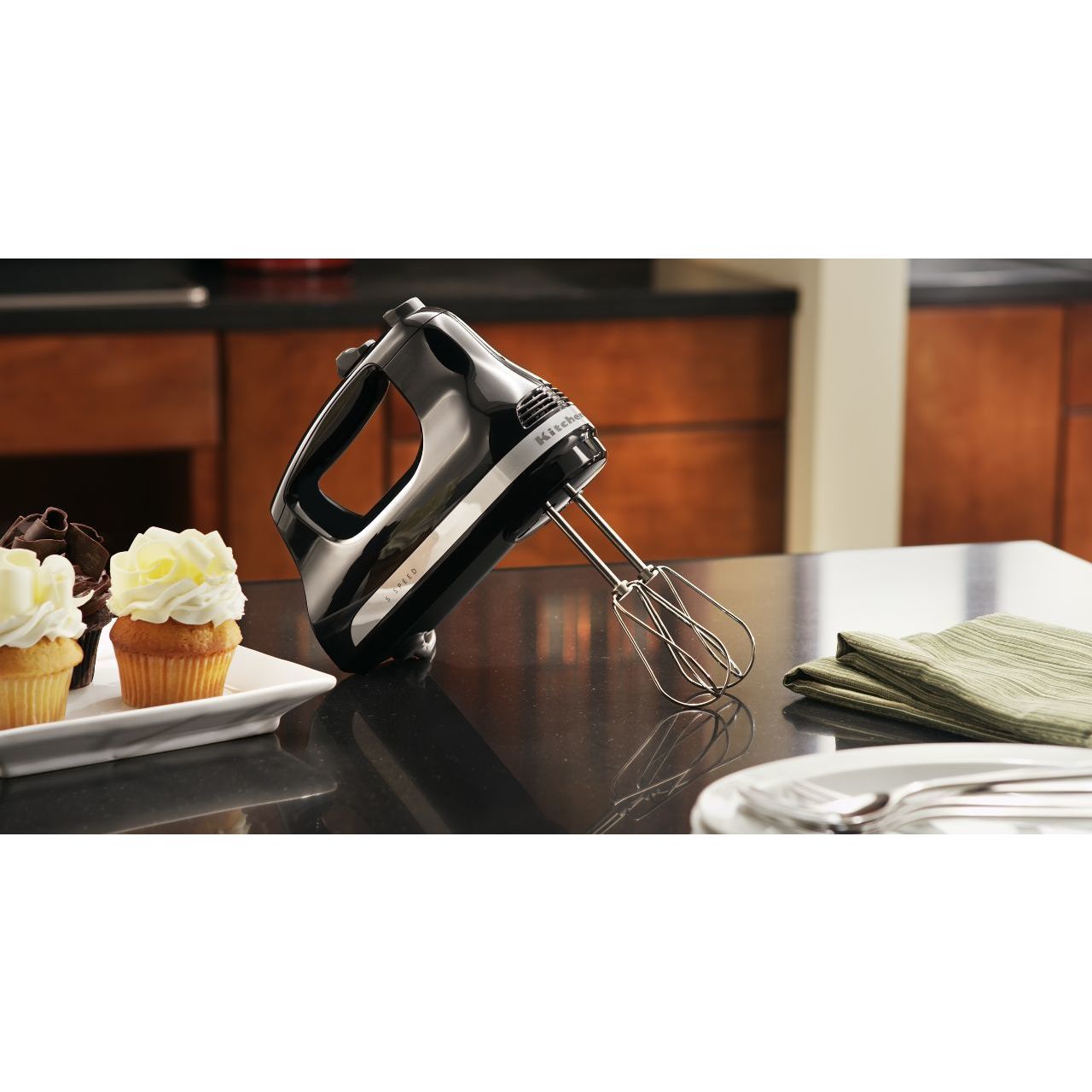 KitchenAid KHM512OB Ultra Power Onyx Black 5 Speed Hand Mixer with