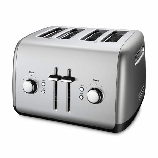 slide 2 of 3, KitchenAid KMT4115CU Contour Silver 4-slice Metal Toaster