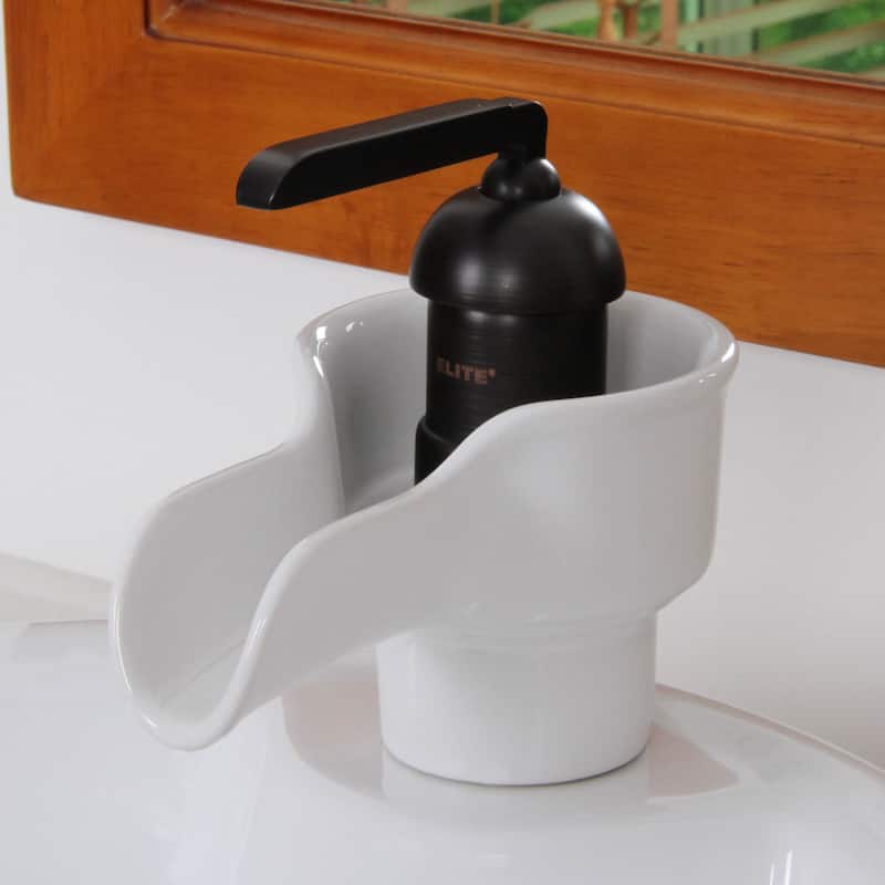 Elite Single Handle Oil-Rubbed Bronze Bathroom Sink Faucet with Pop-Up Drain