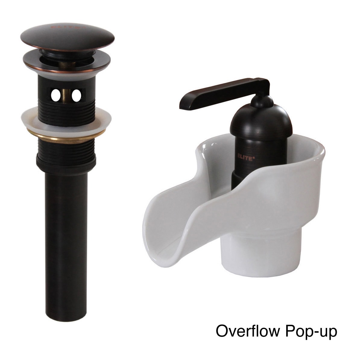 Elite Single Handle Oil rubbed Bronze Bathroom Sink Faucet With Pop up Drain