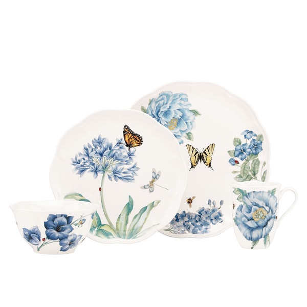 Shop Lenox \'Butterfly Meadow\' Blue 4-piece Dinnerware Place Setting ... Shop Lenox \'Butterfly Meadow\' Blue 4-piece Dinnerware Place Setting ...
