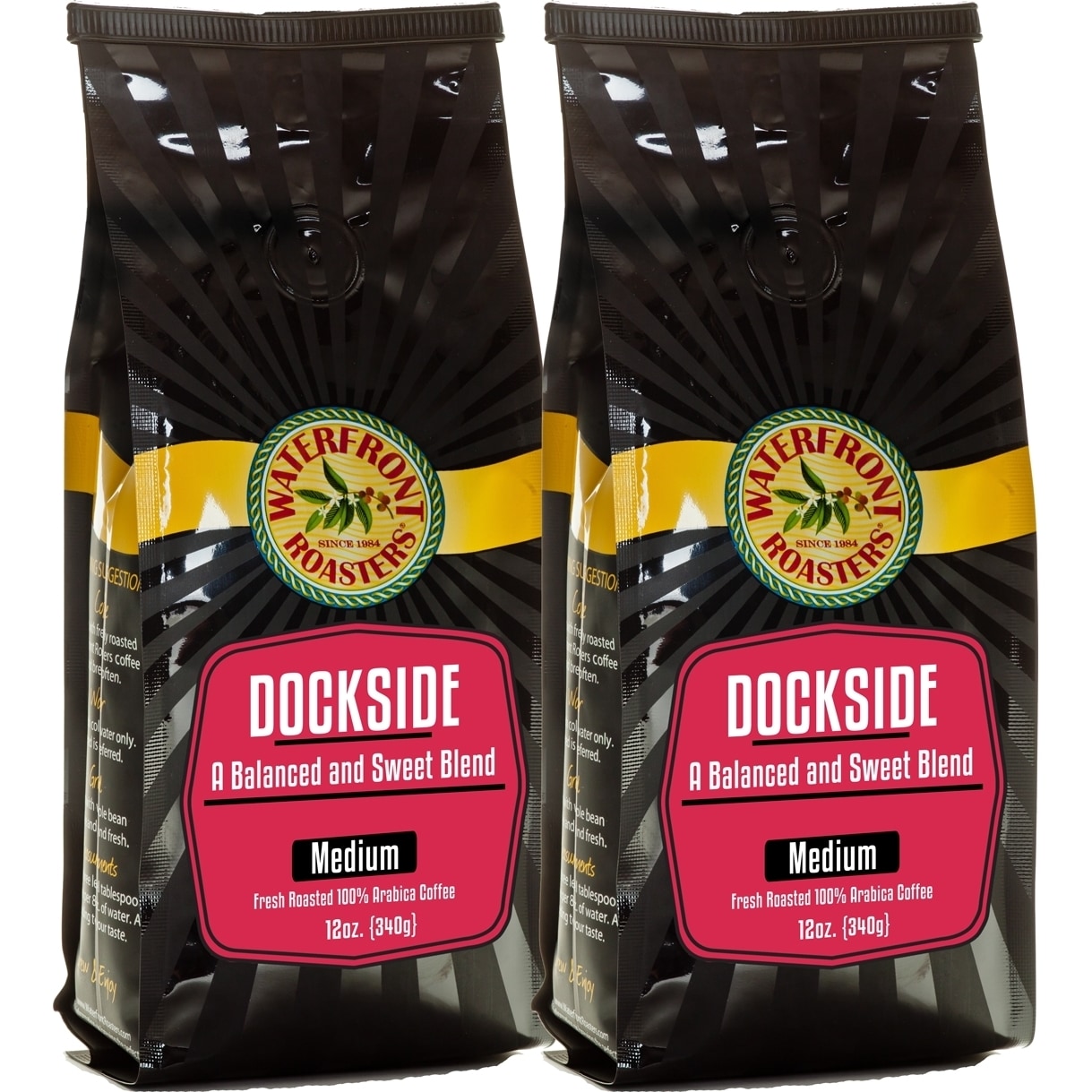 Waterfront Roasters Dockside Blend Ground Coffee (set Of 2 12 oz Bags)