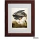 preview thumbnail 2 of 3, John James Audubon 'Great Blue Heron' Framed Matted Art 11 x 14 - Brown