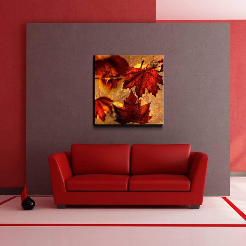 Ready2HangArt 'Fall Flowers' Oversized Canvas Wall Art