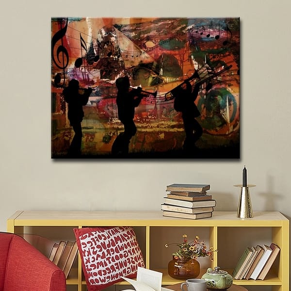 Ready2HangArt 'Jazz Trio' Oversized Canvas Wall Art - Overstock - 8529271