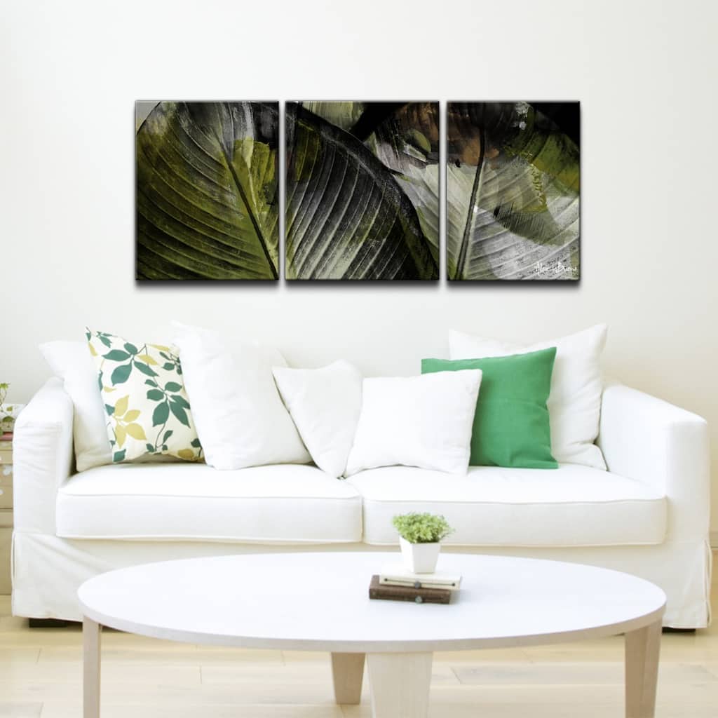 Ready2HangArt 'Abstract Palm II' 3-piece Canvas Wall Art