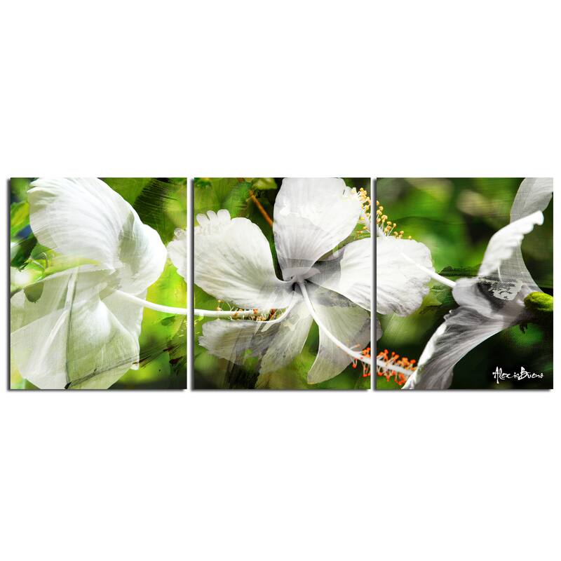Ready2HangArt 'White Floral Study' 3-piece Canvas Wall Art
