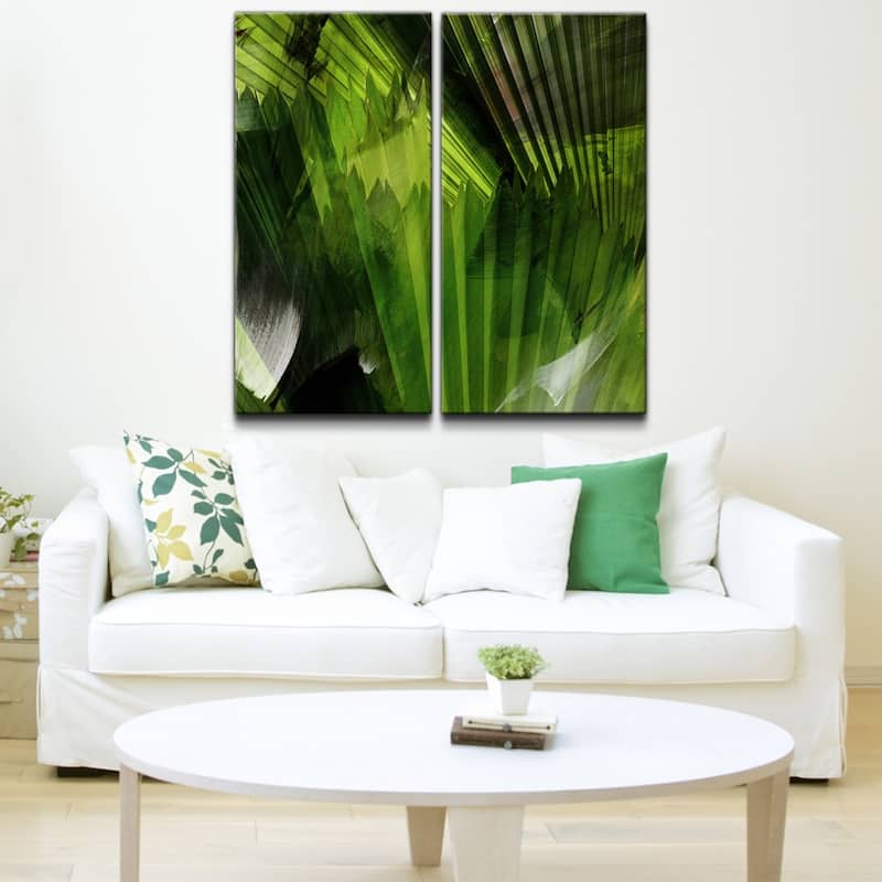 Ready2HangArt 'Abstract Palm Leaves' 2-piece Oversized Canvas Wall Art