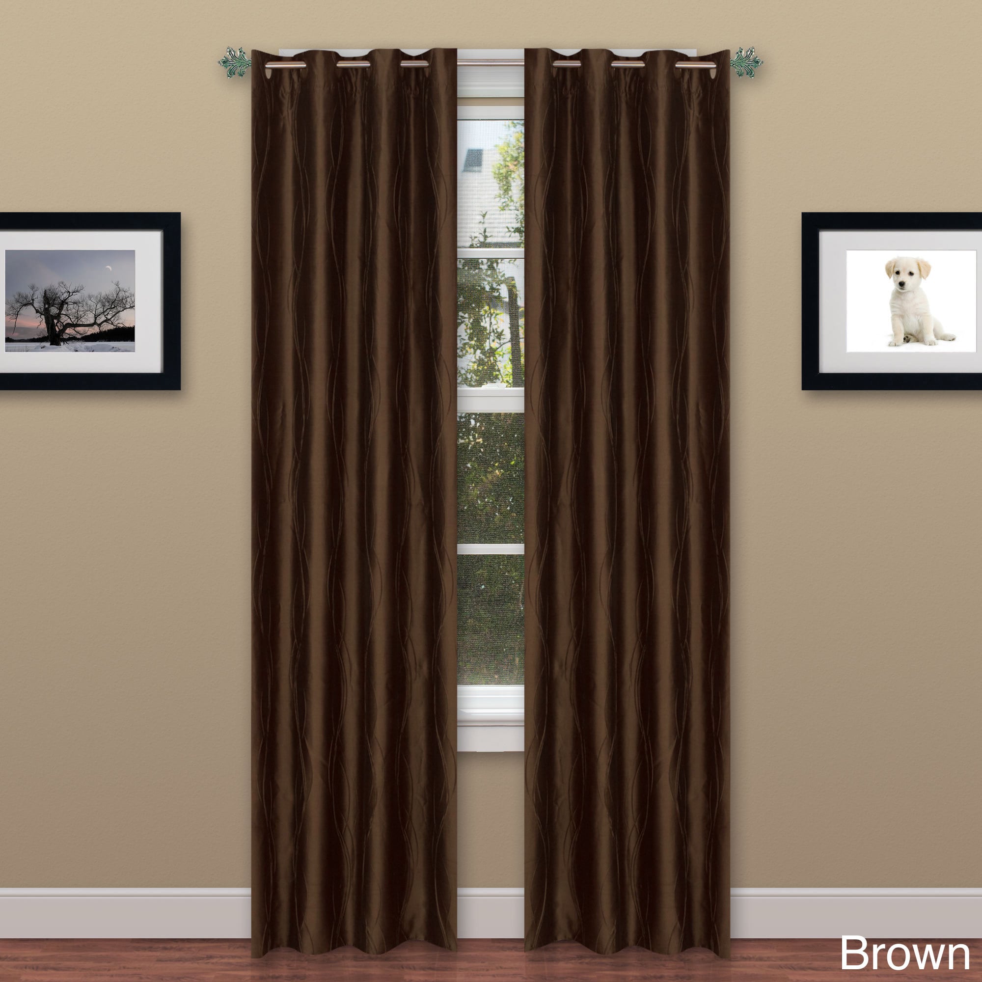 Windsor Wavy 84 inch Grommet Curtains (set Of 4)