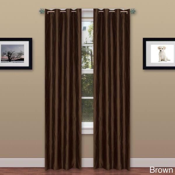 Shop Windsor Home Windsor Wavy 84 Inch Grommet Curtains Set Of 4