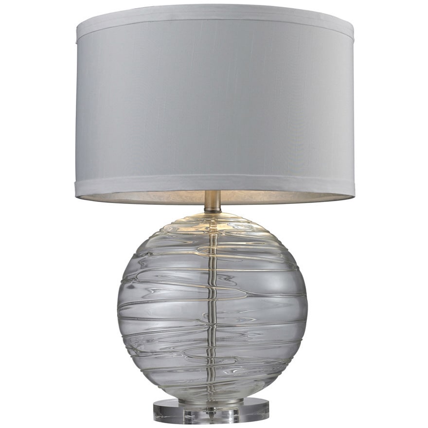 Hgtv Home Mouth Blown Glass Swirl Detail 1 light Table Lamp