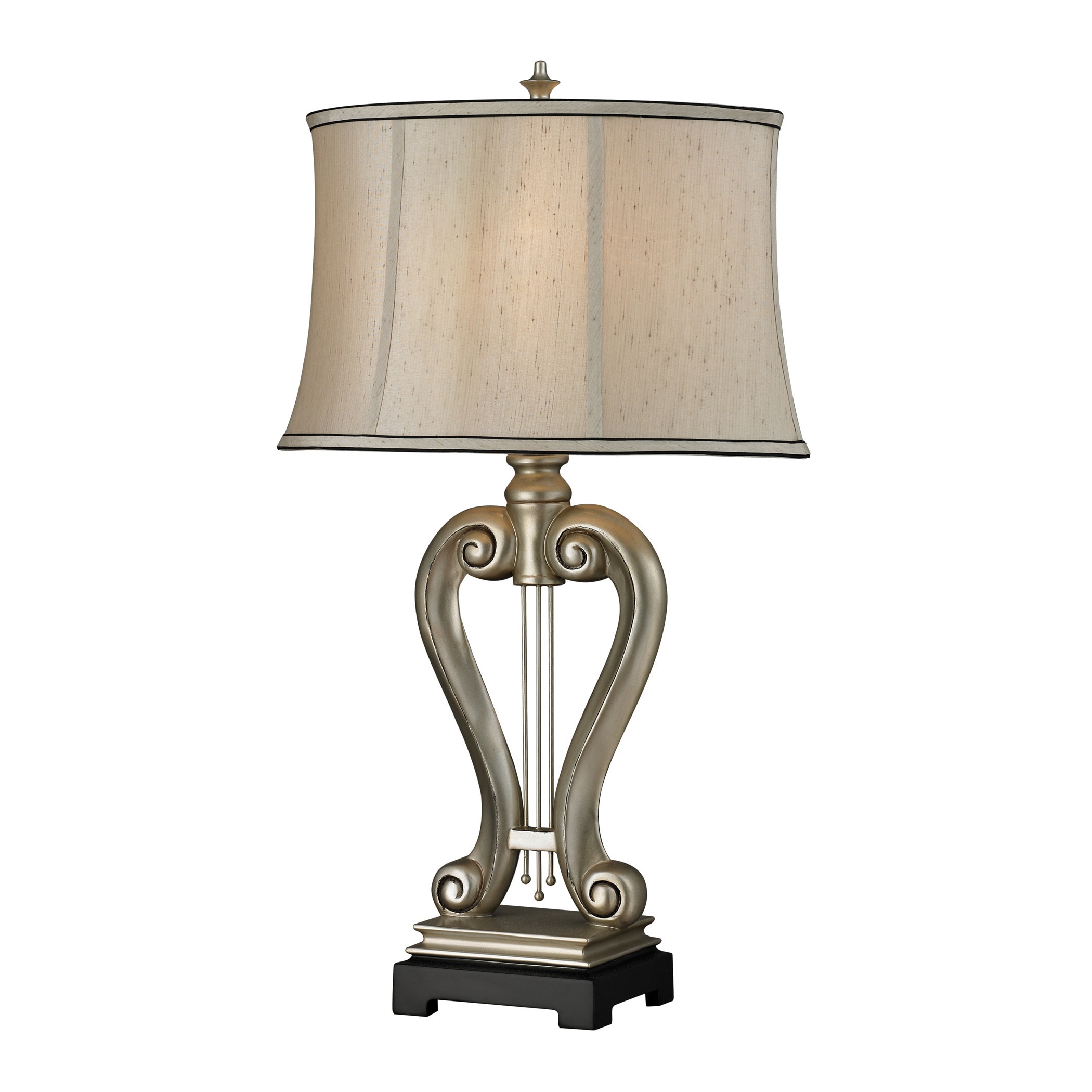 1 light Silver Harp Table Lamp