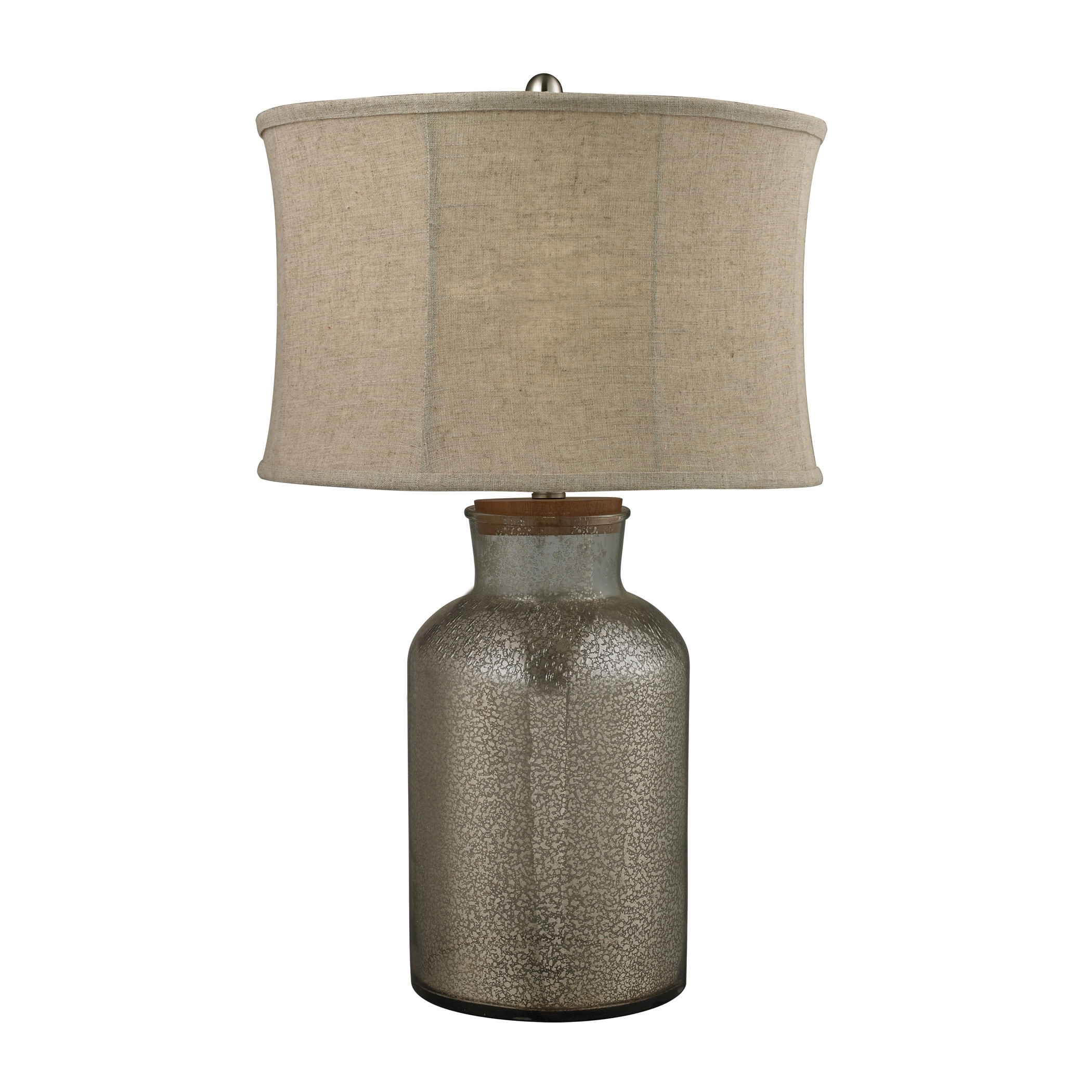 1 light Aged Wood Table Lamp