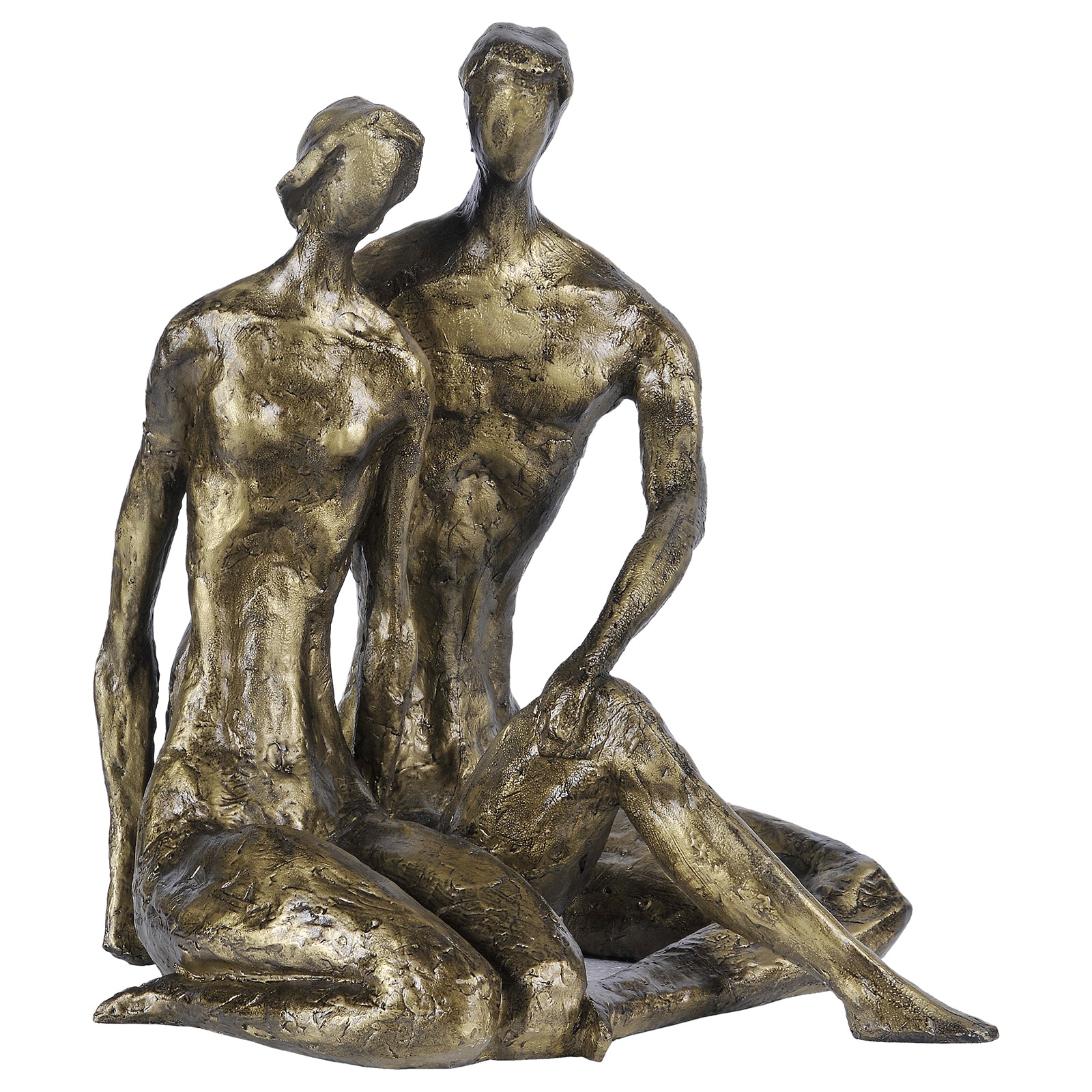 Hand Molded Bronze Long Chats Sculpture