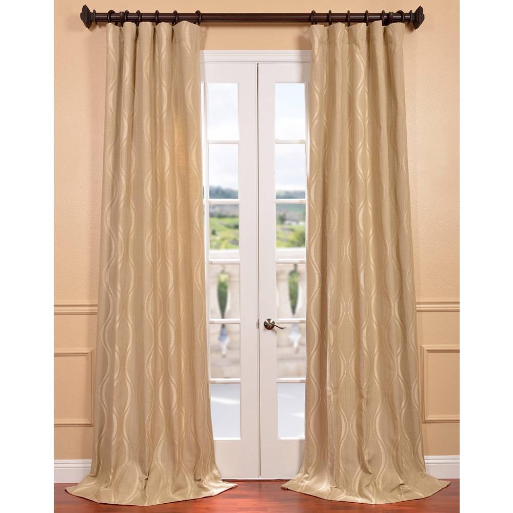 Exclusive Fabrics Elsa Beige Jacquard Curtain (1 Panel)
