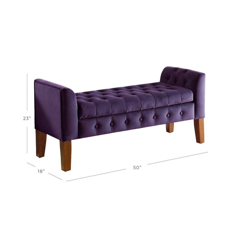 Copper Grove Chugach Velvet Tufted Storage Bench / Settee