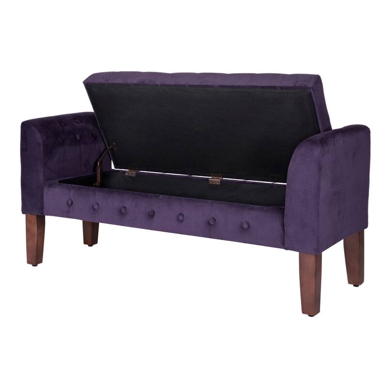 Copper Grove Chugach Velvet Tufted Storage Bench / Settee