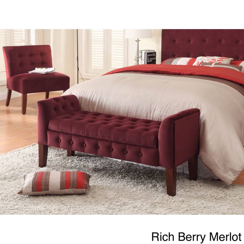 Copper Grove Chugach Velvet Tufted Storage Bench / Settee