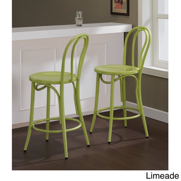 Cafe Metal Counter Stool (Set of 2) Bar Stools