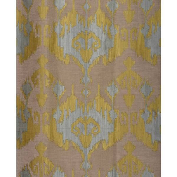 Shop Exclusive Fabrics Borneo Peacock Blue Ikat Jacquard Curtain