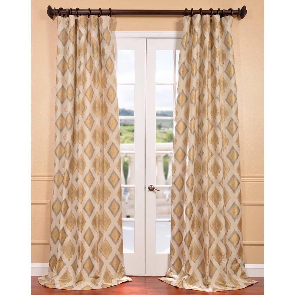 Exclusive Fabrics Dahl Multicolored Ikat Jacquard Curtain (1 Panel)