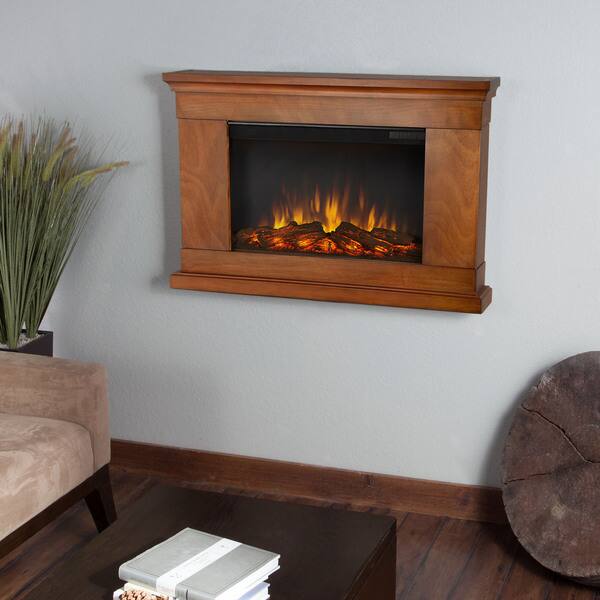 Real Flame Jackson Pecan Finish 38.4 in. W x 6.1 in. D x 26.1 in. H  Electric Fireplace - Bed Bath u0026 Beyond - 8530475