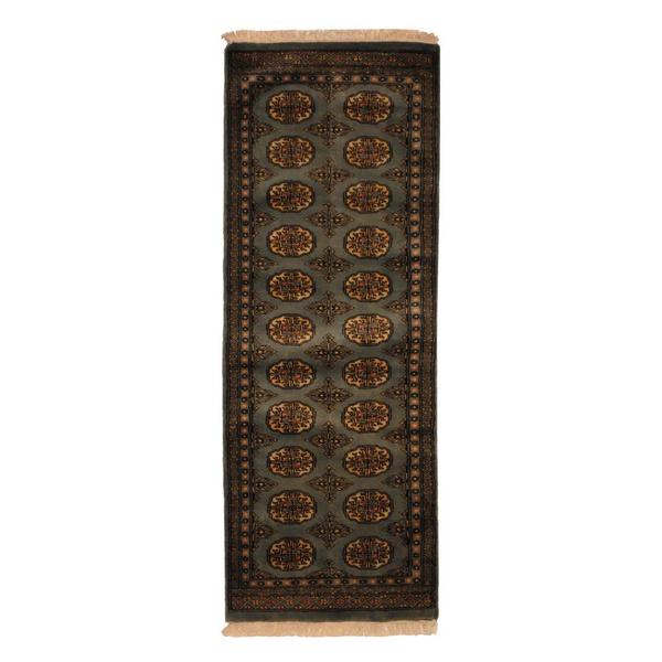 Handmade Herat Oriental Pakistani Bokhara Wool Runner - 2' x 6' (Pakistan)