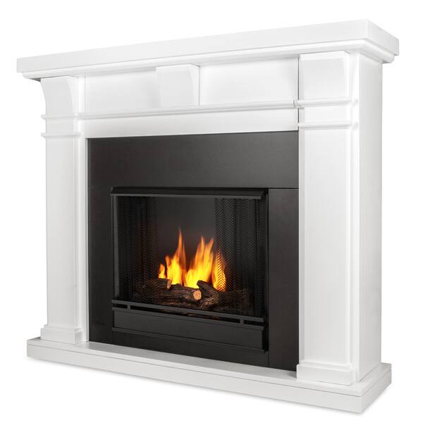 Shop Real Flame Porter White Gel Fuel 49 9 Inch Fireplace Free