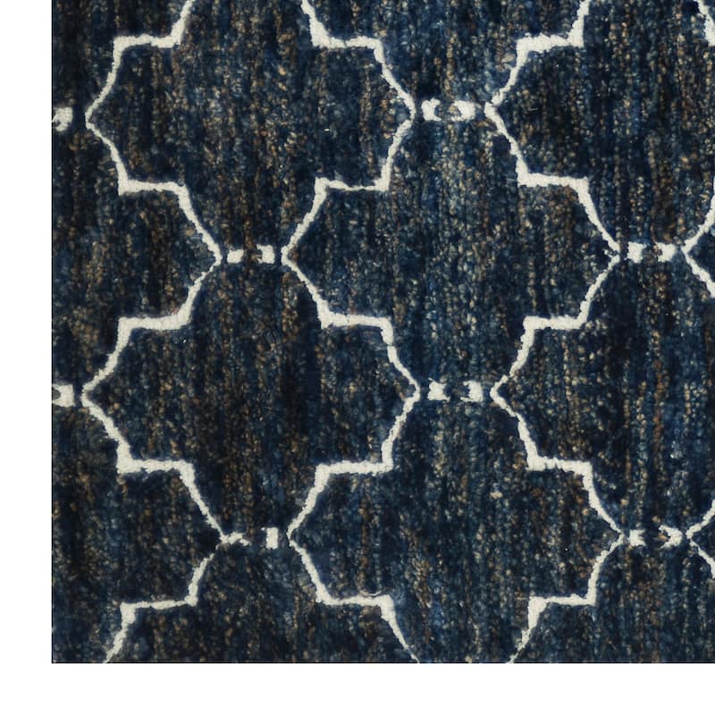 Alexander Home Hand-knotted Trellis Jute/ Wool Area Rug