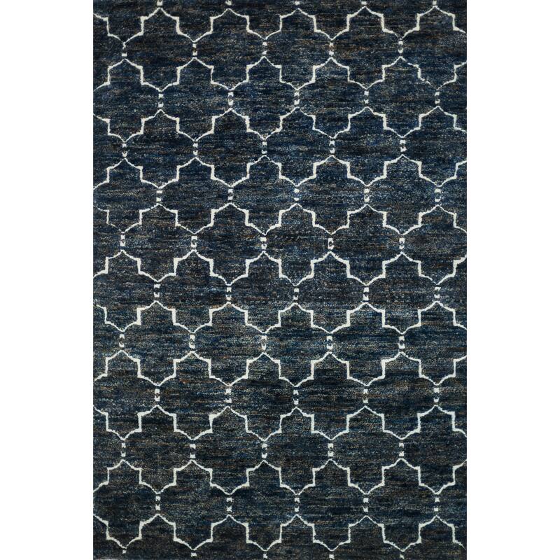 Alexander Home Hand-knotted Trellis Jute/ Wool Area Rug