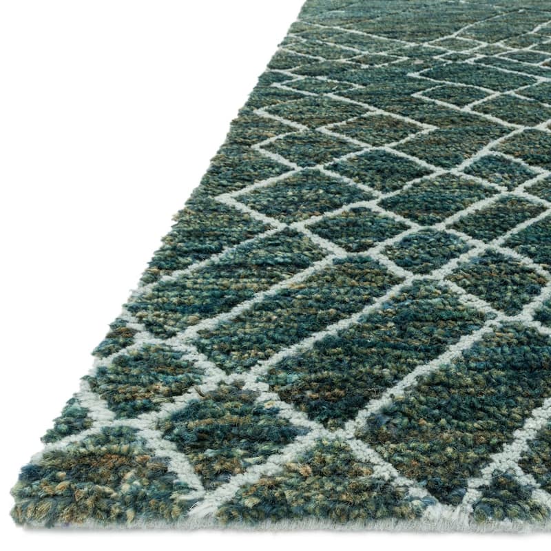 Alexander Home Phoenix Diamond Moroccan Hand Knotted Jute Wool Area Rug