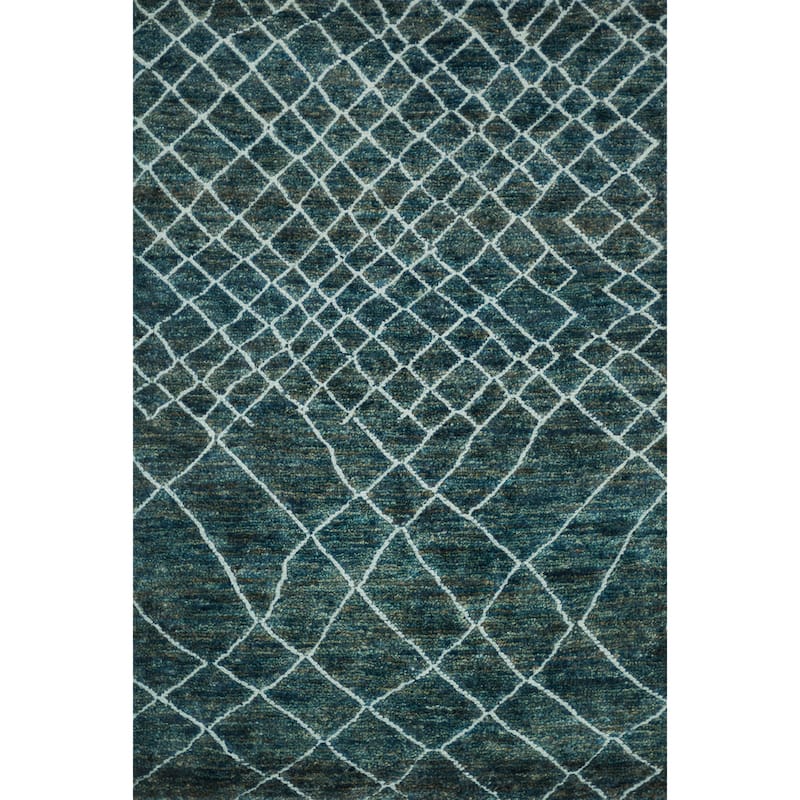 Alexander Home Phoenix Diamond Moroccan Hand Knotted Jute Wool Area Rug