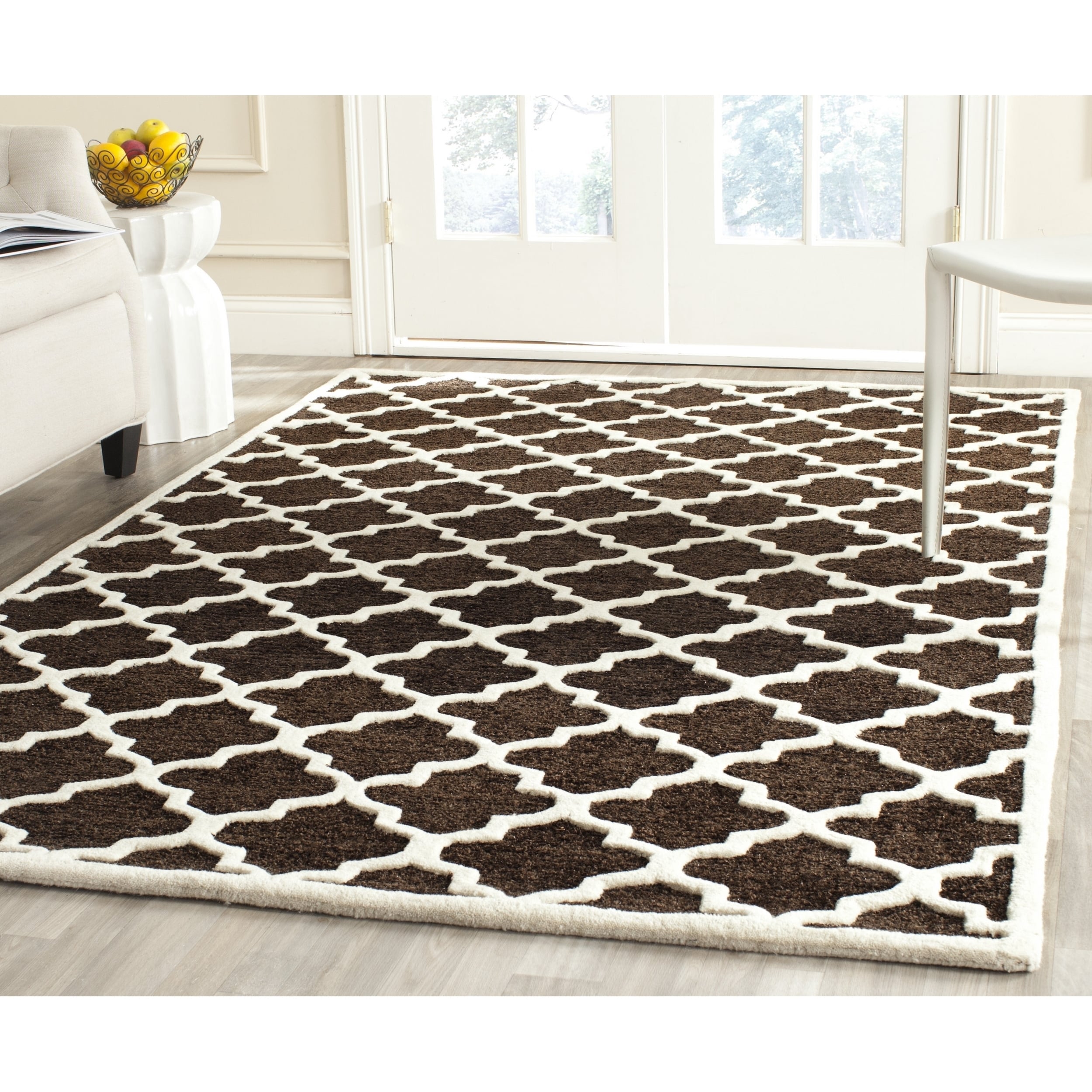 Safavieh Handmade Precious Charcoal Polyester/ Wool Area Rug (4 X 6)