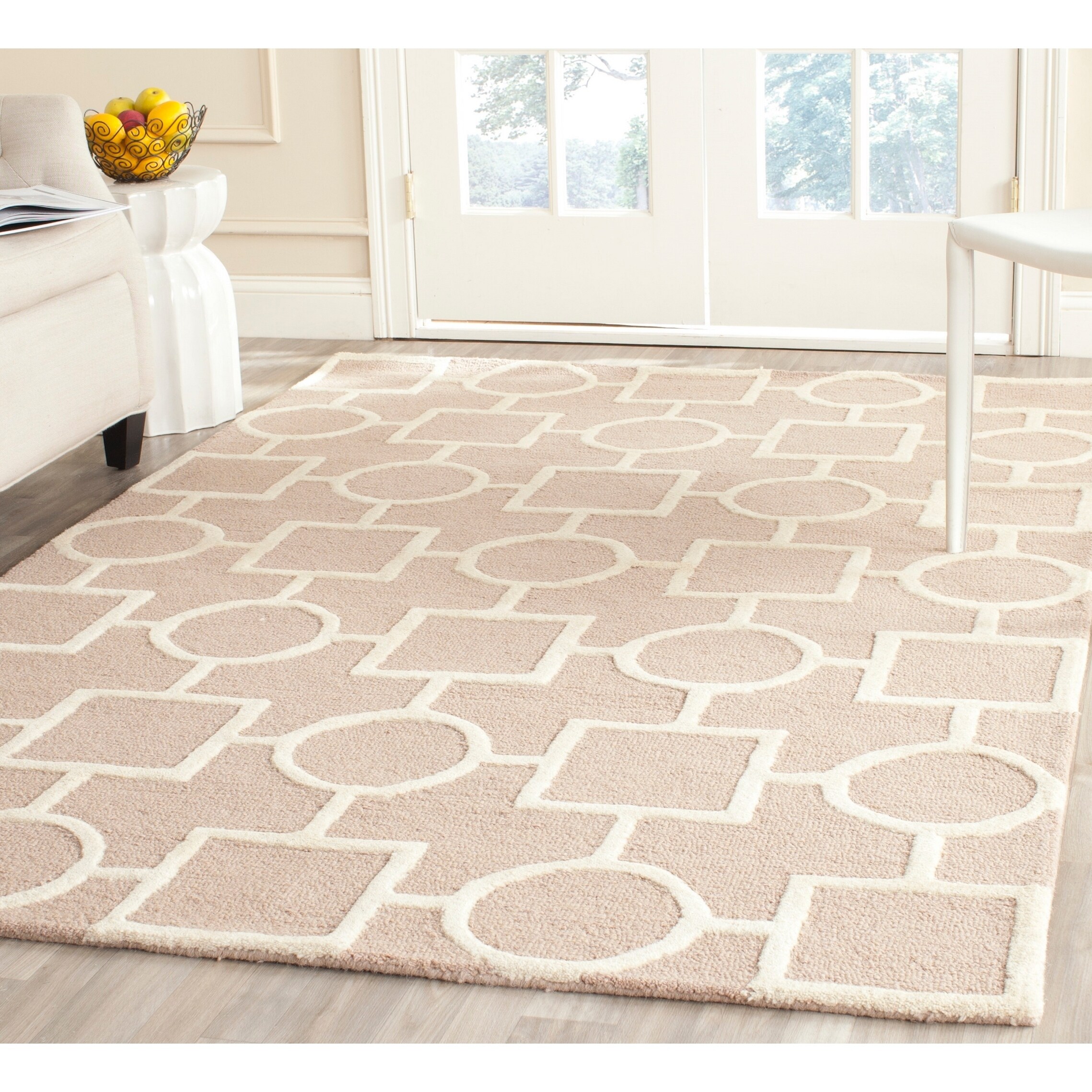 Safavieh Handmade Moroccan Cambridge Beige/ Ivory Wool Rug (5 X 8)