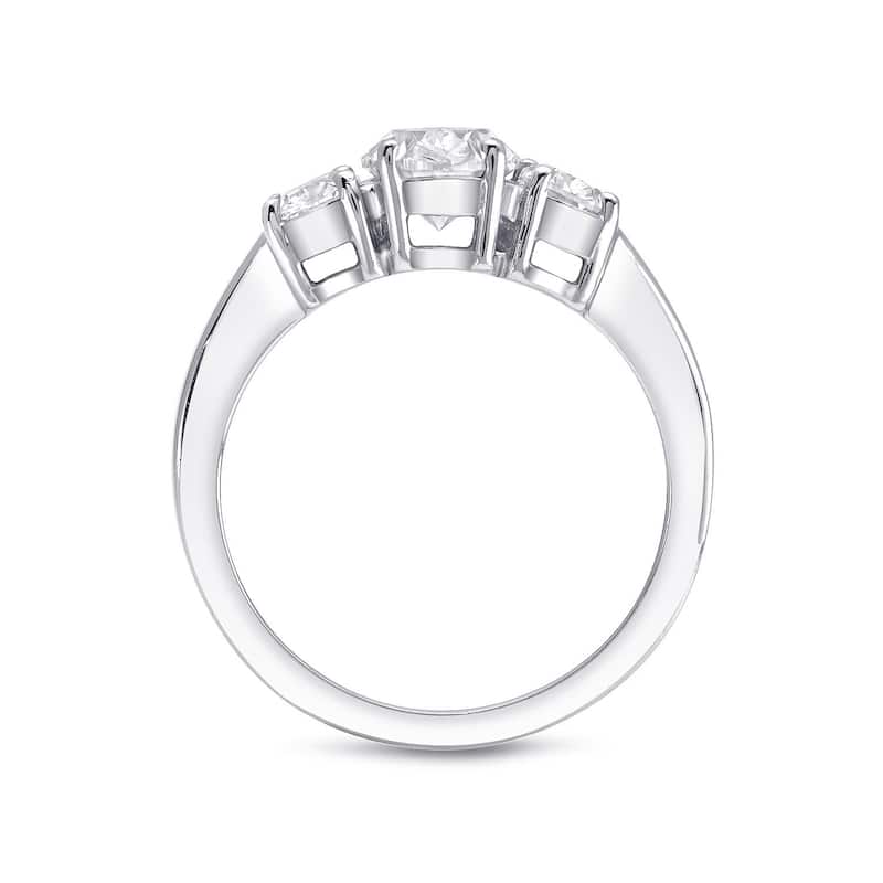 Auriya 14k Gold 2 1/3ctw 3-stone Oval Diamond Engagement Ring Certified
