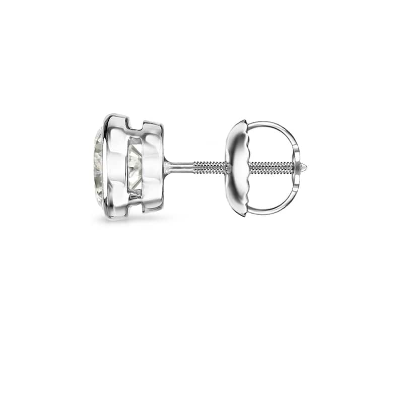 Auriya 1/4ctw Round Diamond Stud Earrings 14k Gold Bezel-set