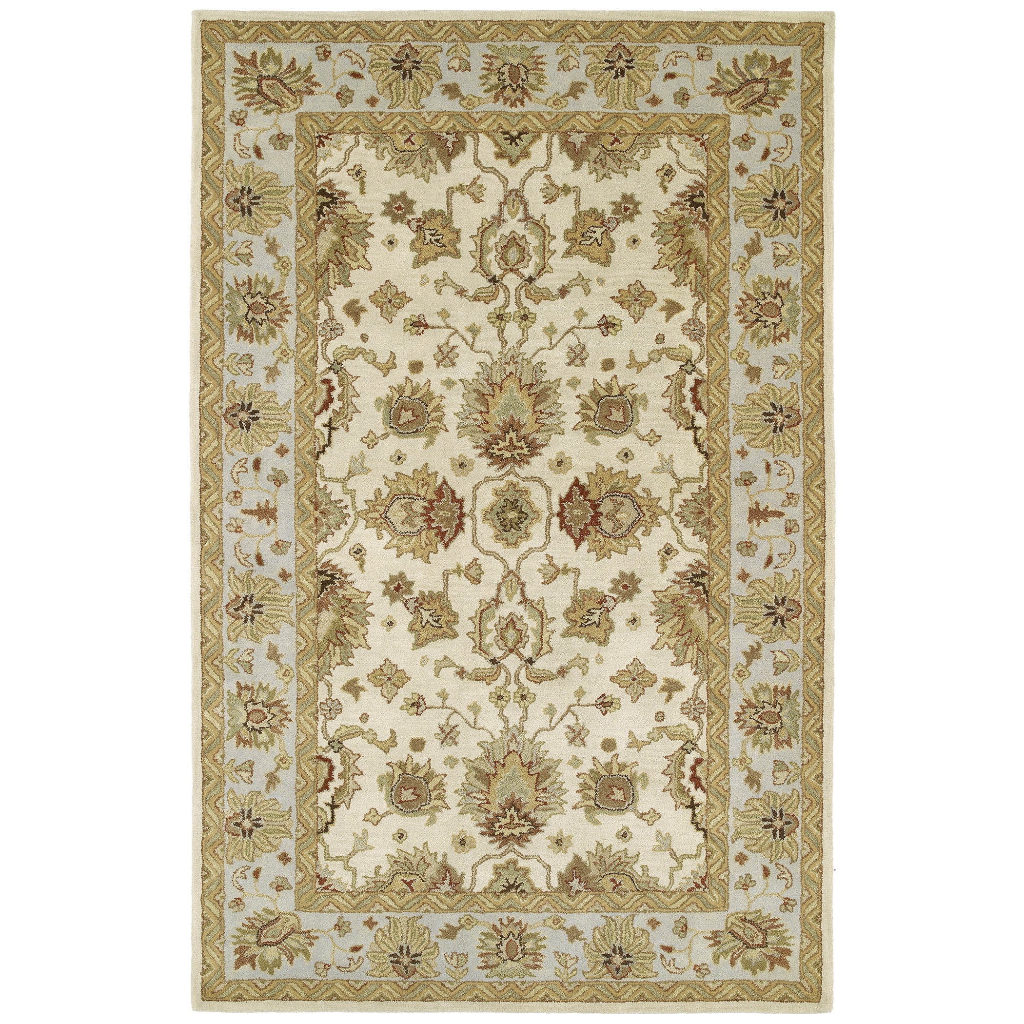 Hand tufted Anabelle Ivory Traditional Wool Area Rug (9 X 12)