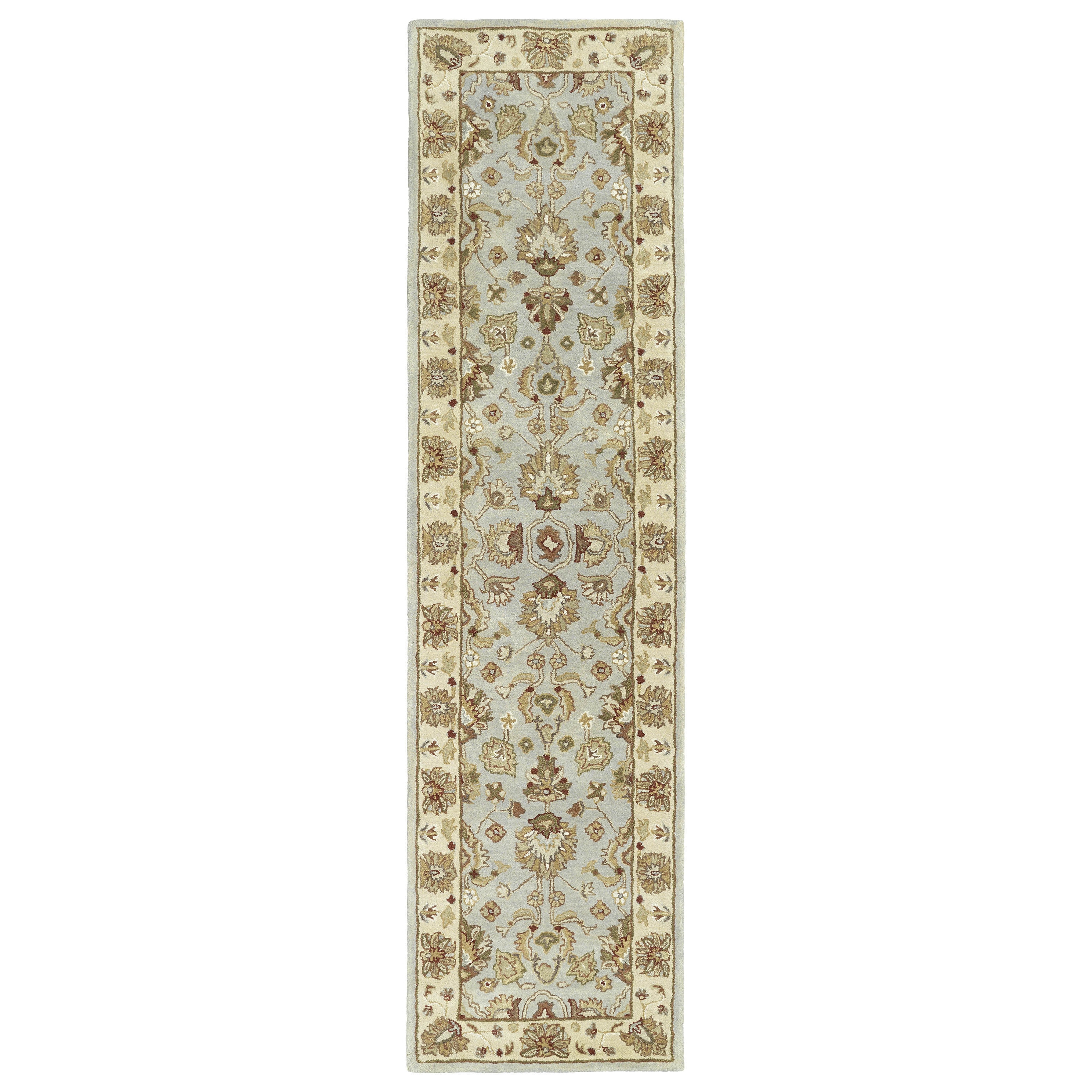 Anabelle Spa Blue Hand tufted Wool Area Rug (26 X 10)