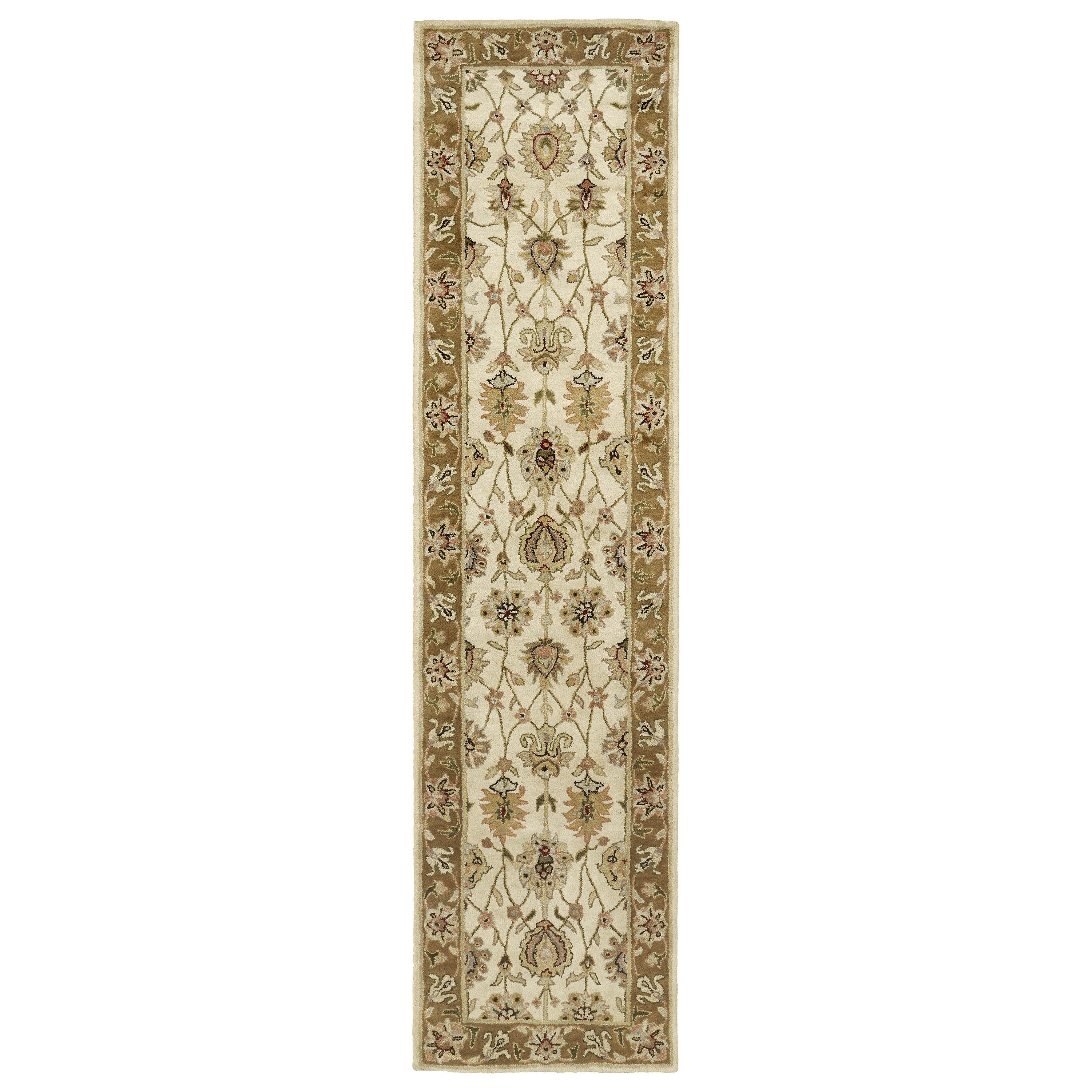 Hand tufted Anabelle Ivory Wool Area Rug (26 X 10)