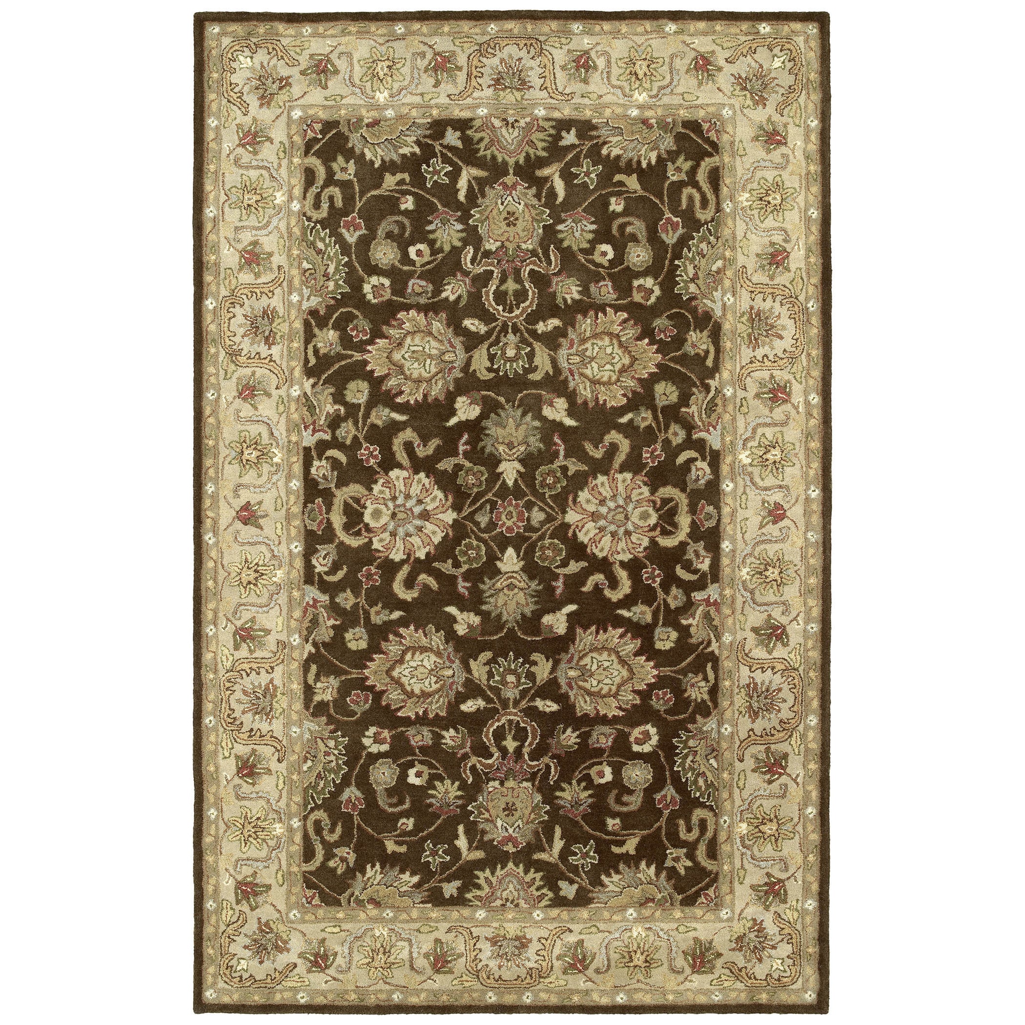 Anabelle Hand tufted Chocolate Brown Wool Rug (9 X 12)